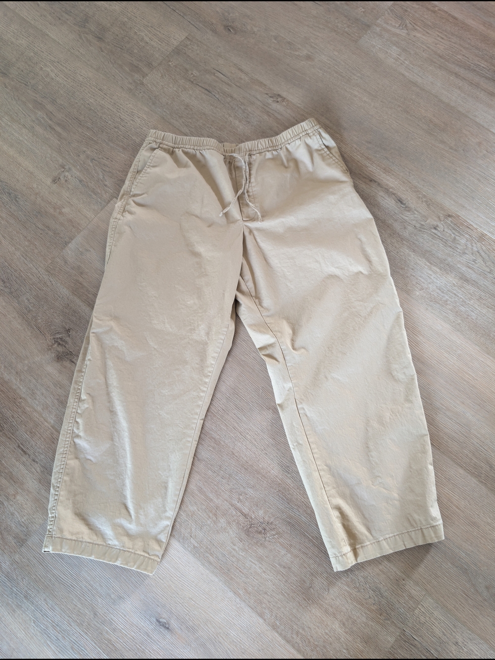 GAP Women's Cropped Drawstring Pants - Tan